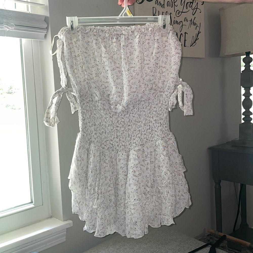Strapless summer romper/ dress
